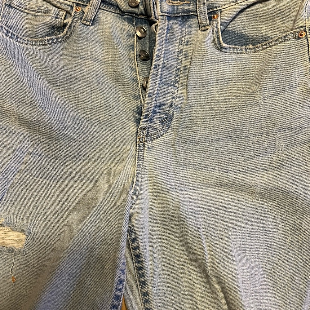 Wild Fable distressed wide-legged jeans